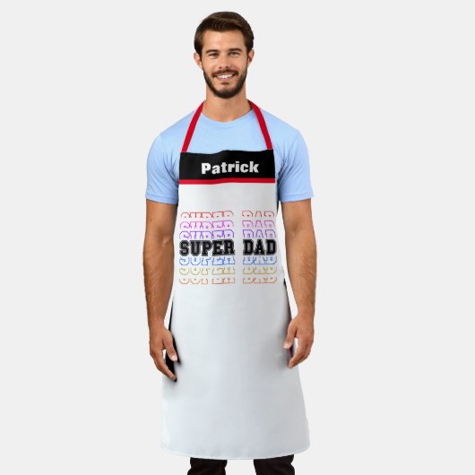 Super Pap Stapelde Baker Pap BBQ Chef Schort (Gedragen)