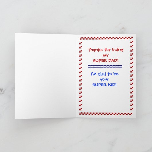 SUPER PAP, SUPER KIND KAART (Binnen)