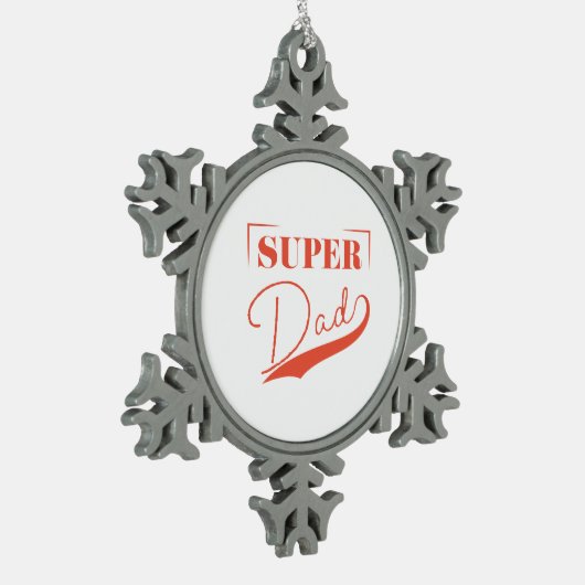 Super Pap Tin Sneeuwvlok Ornament (Links)