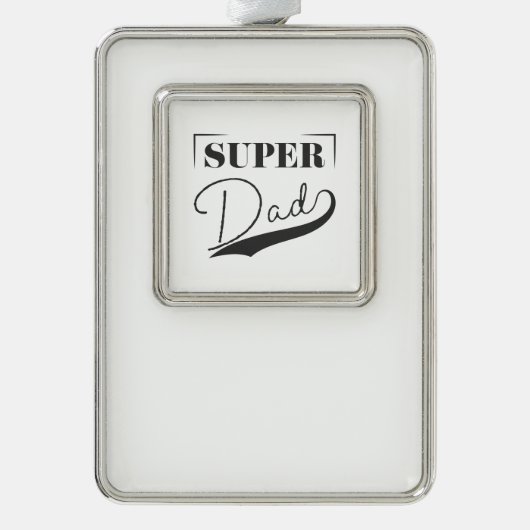 Super Pap Verzilverd Kader Ornament (Voorkant)