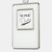 Super Pap Verzilverd Kader Ornament (Links)