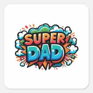 Super Pap Vierkante Sticker