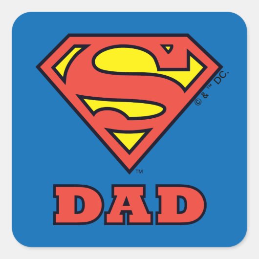 Super Pap Vierkante Sticker (Voorkant)