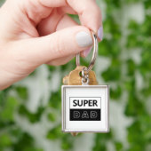 Super Pap | Zwarte en witte pap Sleutelhanger (Hand)