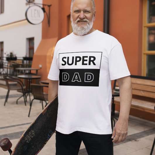 Super Pap | Zwarte en witte pap T-shirt