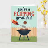 Super Papa Barbecue Carte (Fleur jaune)