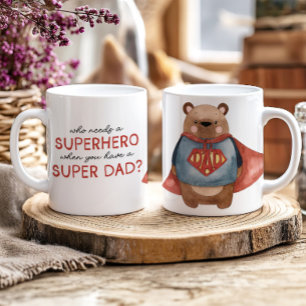 Super Papa Bear Mug - Cadeau de Fête des pères des