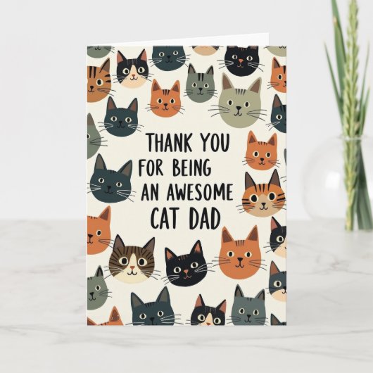 Super Papa Chat Face de Carte (Devant)
