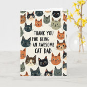 Super Papa Chat Face de Carte (Fleur jaune)