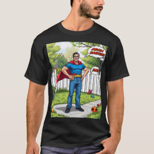 Super Papa en action - T-shirt héros de style band