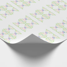 Super Papa Esthetisch Tekstpatroon Cadeauverpakkin