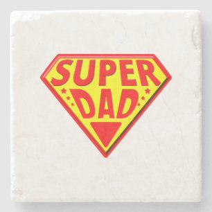Super papa - Gelukkige Vaderdag Stenen Onderzetter