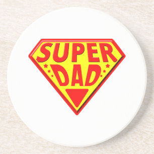 Super papa - Gelukkige Vaderdag Zandsteen Onderzetter