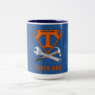 Super Papa Held  Tweekleurige Koffiemok