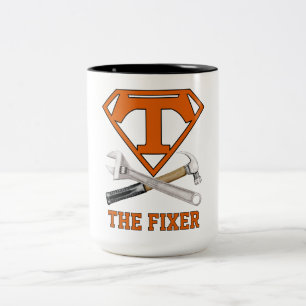 Super Papa Held  Tweekleurige Koffiemok