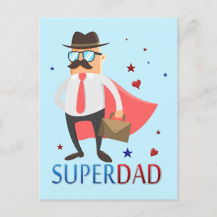 Super papa met een Schattige Briefkaart van heldha
