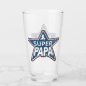 Super Papa Red White en Blue Glas (Voorkant)