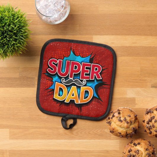 Super papa snor moderne grunge pannenlap (Top down)