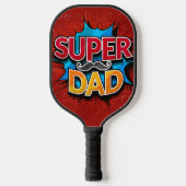 Super papa snor moderne grunge pickleball paddle (Voorkant)