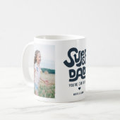 Super Papa Type Design Deux Photo Café Mug (Devant gauche)