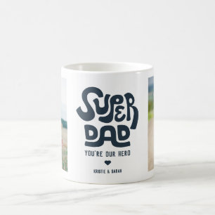 Super Papa Type Design Deux Photo Café Mug