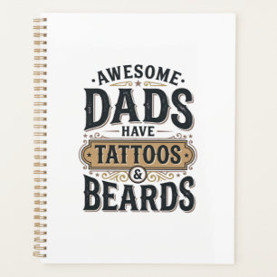 Super Papas Ont Des Tatouages Et Des Barbes Vintag