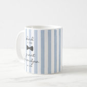 Super Papy Mug Bleu Nœud Cadeau (Devant gauche)