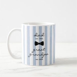 Super Papy Mug Bleu Nœud Cadeau