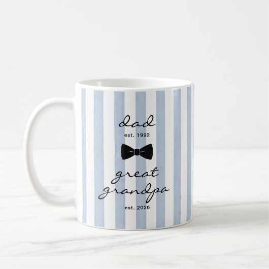 Super Papy Mug Bleu Nœud Cadeau (Gauche)