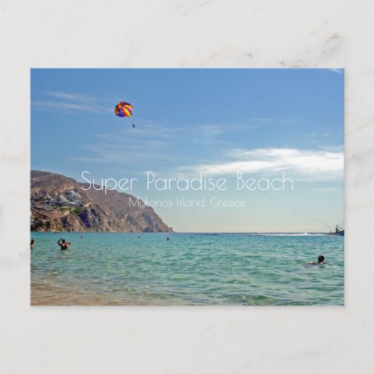 Super Paradise Beach Briefkaart (Voorkant)