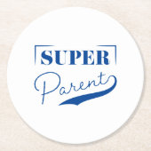 Super Parent Ronde Kartonnen Onderzetter (Voorkant)