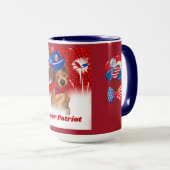 Super Patriot Dachshund Coffee Mug (Devant droit)