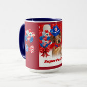 Super Patriot Dachshund Coffee Mug (Devant gauche)