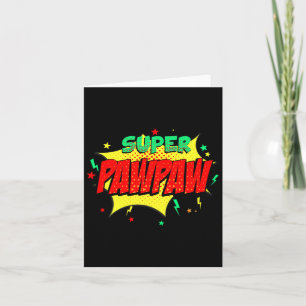 Super Pawpaw stripboek thema superheld vaders Kaart