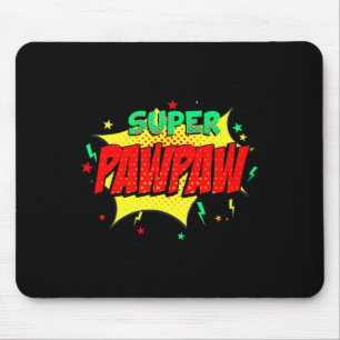 Super Pawpaw stripboek thema superheld vaders Muismat