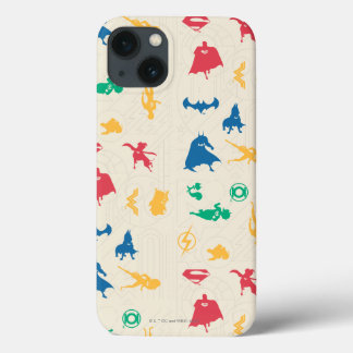 Super Pets & Justice League Silhouette Pattern iPhone 13 Hoesje