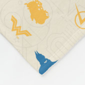 Super Pets & Justice League Silhouette Pattern Fleece Deken (Hoek)