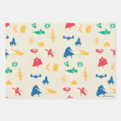 Super Pets & Justice League Silhouette Pattern Inpakpapier Vel (Voorkant 2)