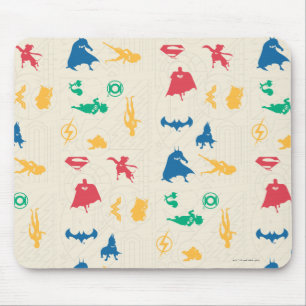 Super Pets & Justice League Silhouette Pattern Muismat