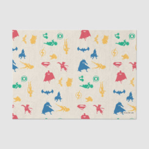 Super Pets & Justice League Silhouette Pattern Tissuepapier