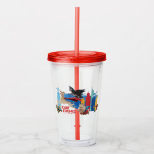 Super-Pets patrouillerende metropolis Acryl Drinkbeker