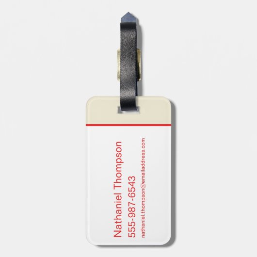 Super-Pets patrouillerende metropolis Bagagelabel (Achterkant verticaal)