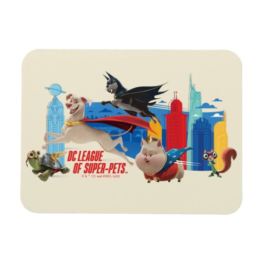 Super-Pets patrouillerende metropolis Magneet (Horizontaal)