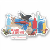 Super-Pets patrouillerende metropolis Sticker (Voorkant)