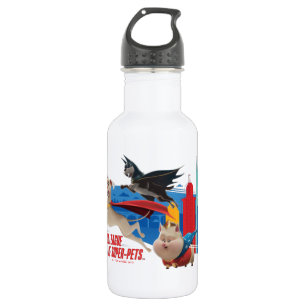 Super-Pets patrouillerende metropolis Waterfles