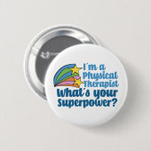 Super Physical Therapist Cute PT Ronde Button 5,7 Cm (Voorkant /achterkant)