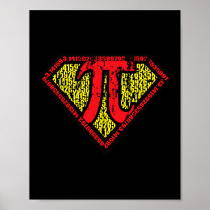 Super Pi Day 2021 Superheld voor Wiskunde Geeks en Poster