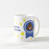 Super Pooper Award Emoji Poo Mok (Voorkant rechts)