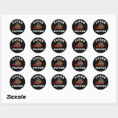 Super Power Funny Super Hero Poop Donk BG Ronde Sticker (Vel)