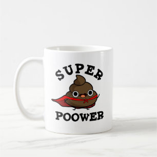 Super Power Grappig Super Hero Poop Pun Koffiemok
